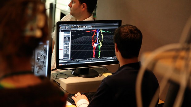 Das Drahtgittermodell von Nathan Drake wird in Echtzeit erzeugt. (Foto: mw)